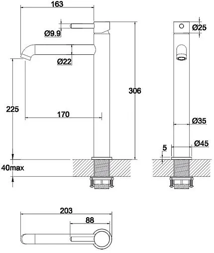 Смеситель для раковины WHITECROSS Y gold золото Y1212GL