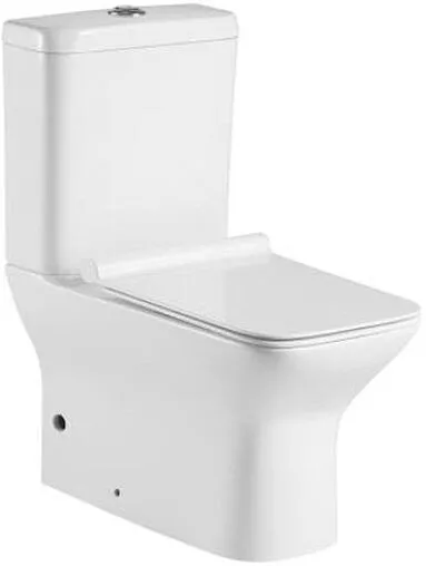 Унитаз-компакт безободковый Aquanet Cube-C Rimless белый Cube-C+Cube-C-1