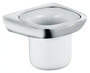 Стакан Kludi Ambienta хром/белый 5397505 Стакан Kludi Ambienta хром/белый 5397505, 1