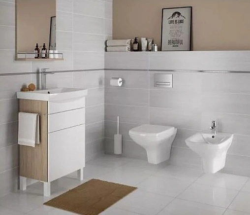 Тумба под умывальник Cersanit Smart 50 белый/ясень B-SU-SMA-CA50/Wh