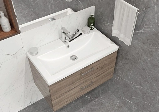 Тумба-умывальник подвесная Cersanit Lara 70 орех 64136+