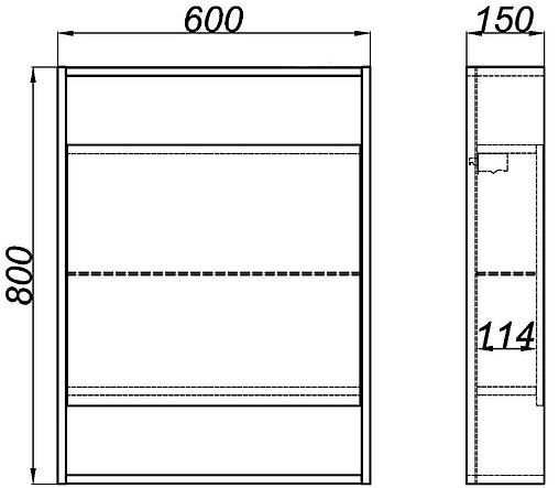 Шкаф-зеркало Aqwella City 60 дуб канадский SIT0406DK