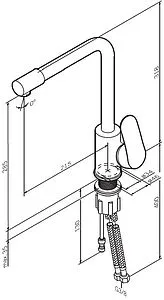 Смеситель для кухни с подключением к фильтру Am.Pm Like чёрный матовый F8005722, 2