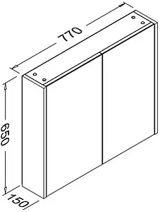 Шкаф-зеркало ISVEA Trio 80 орех 24TR2062081I Шкаф-зеркало ISVEA Trio 80 орех 24TR2062081I, 2