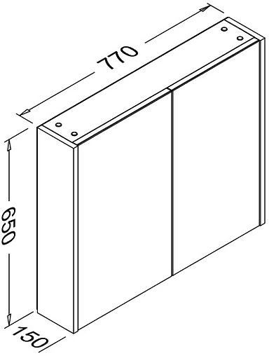 Шкаф-зеркало ISVEA Trio 80 орех 24TR2062081I Шкаф-зеркало ISVEA Trio 80 орех 24TR2062081I