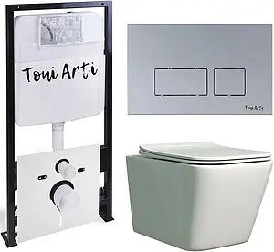 Комплект 6 в 1 Toni Arti Noche TA-01+TA-NE5335+TA-0040 с кнопкой Noche хром матовый Комплект 6 в 1 Toni Arti Noche TA-01+TA-NE5335+TA-0040 с кнопкой Noche хром матовый, 1