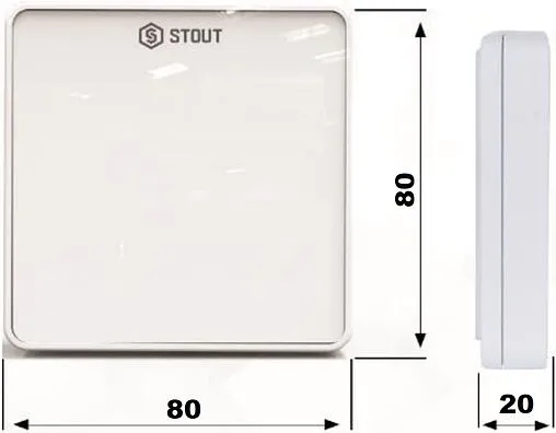 Проводной комнатный датчик Stout C-7p черный STE-0101-007002
