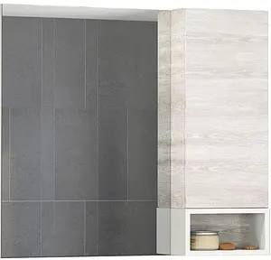 Шкаф-зеркало Comforty Прага 90 дуб белый 00004136263CF Шкаф-зеркало Comforty Прага 90 дуб белый 00004136263CF, 1