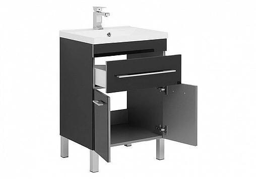Тумба под умывальник напольная Aquanet Верона 58 чёрный 00182705