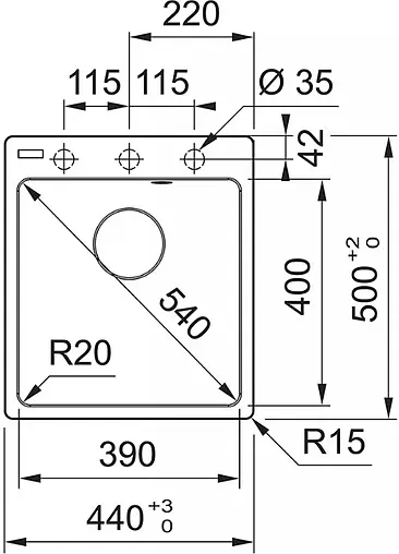 Мойка кухонная Franke Fragranite CNG 610/210-39 миндаль 114.0639.659