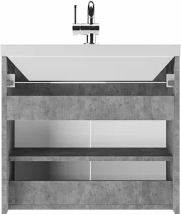 Тумба под умывальник подвесная Домино Vector 60 метрополитан грей/бетон серый DV6610T, 5