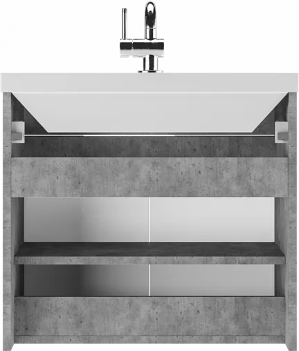 Тумба под умывальник подвесная Домино Vector 60 метрополитан грей/бетон серый DV6610T