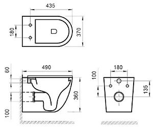Унитаз подвесной безободковый BelBagno Sfera-R белый BB046CHR Унитаз подвесной безободковый BelBagno Sfera-R белый BB046CHR, 2