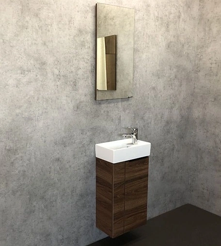 Тумба-умывальник подвесная Comforty Асти 40 дуб тёмно-коричневый 00-00000834CF