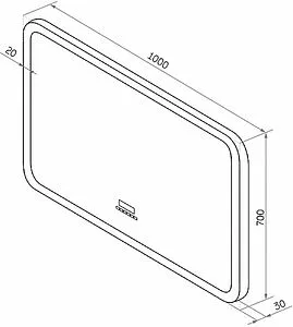 Зеркало с подсветкой Continent Demure Led 100x70 с музыкальным блоком, с подогревом белый ЗЛП259 Зеркало с подсветкой Continent Demure Led 100x70 с музыкальным блоком, с подогревом белый ЗЛП259, 2