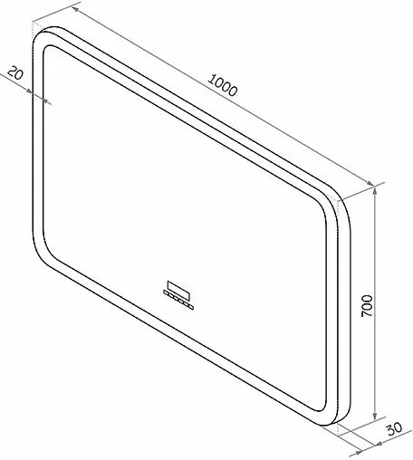 Зеркало с подсветкой Continent Demure Led 100x70 с музыкальным блоком, с подогревом белый ЗЛП259