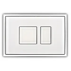 Клавиша смыва для унитаза Sanit SG 706 &quot;ai&quot; 16.710.C9..0000 кнопки/белый, панель/стекло мята, 2