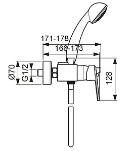 Смеситель для ванны Vidima Balance хром BA267AA Смеситель для ванны Vidima Balance хром BA267AA, 4