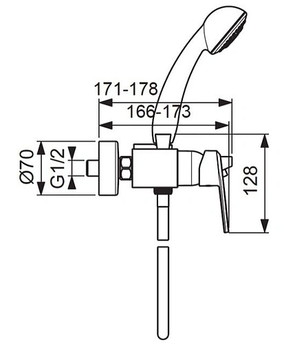 Смеситель для ванны Vidima Balance хром BA267AA