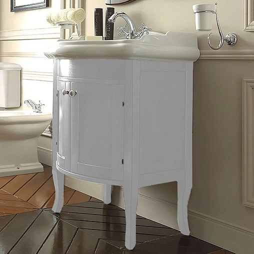 Тумба под умывальник напольная Kerasan Retro 69 белый матовый 735130 Тумба под умывальник напольная Kerasan Retro 69 белый матовый 735130