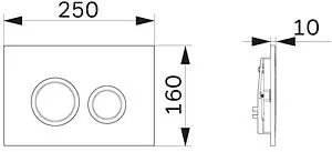 Клавиша смыва для унитаза Am.Pm ErgoFit L I110138 черный матовый Клавиша смыва для унитаза Am.Pm ErgoFit L I110138 черный матовый, 2