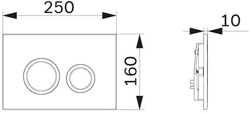 Клавиша смыва для унитаза Am.Pm ErgoFit L I110138 черный матовый