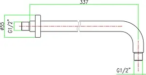 Держатель верхнего душа на стену Fiore хром 35BR0002 Держатель верхнего душа на стену Fiore хром 35BR0002, 2