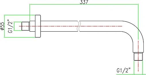 Держатель верхнего душа на стену Fiore хром 35BR0002