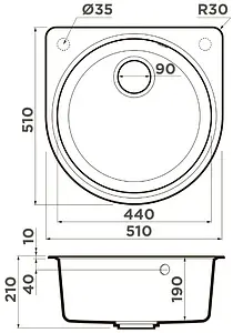 Мойка кухонная Omoikiri Akegata 51-BE ваниль 4993752 Мойка кухонная Omoikiri Akegata 51-BE ваниль 4993752, 2