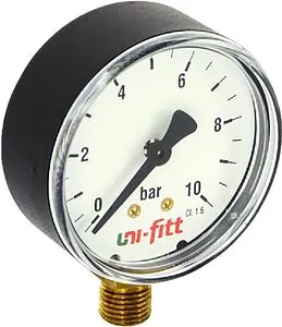 Манометр радиальный Uni-fitt 50мм 10 бар ¼&quot; 301D3020, 1