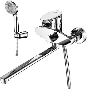 Смеситель для ванны с длинным изливом Lemark Nero хром LM0251C Смеситель для ванны с длинным изливом Lemark Nero хром LM0251C, 1