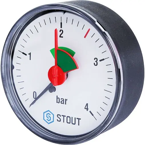 Манометр аксиальный Stout 63мм 4 бар ¼&quot; SIM-0007-630408