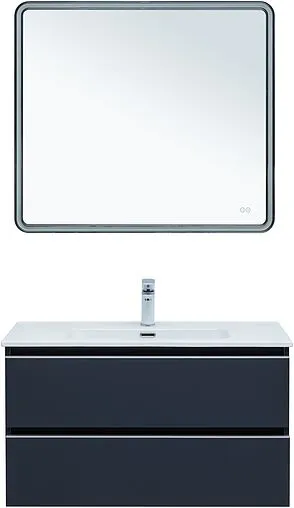 Тумба-умывальник подвесная Aquanet Вега 90 маренго 00329592+00323883