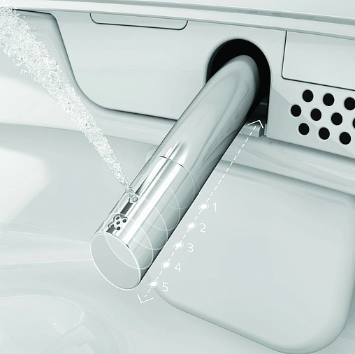 Умный унитаз-биде подвесной безободковый VitrA V-Care Prime Rim-Ex белый 7231B403-6216