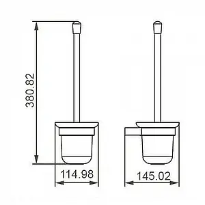 Ёршик для унитаза Aquanet хром 5688, 2