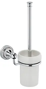 Ёршик для унитаза Fixsen Bogema хром/белый с рисунком FX-78513 Ёршик для унитаза Fixsen Bogema хром/белый с рисунком FX-78513, 1