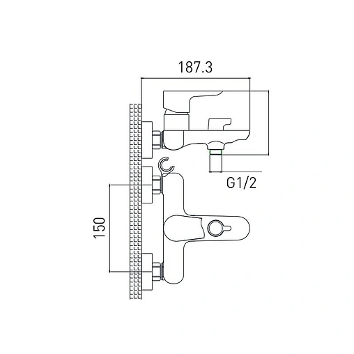 Смеситель для ванны Gross Aqua Space хром 2515288C