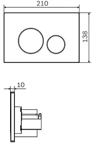 Клавиша смыва для унитаза Am.Pm Pro L I049001 белый глянцевый, 2