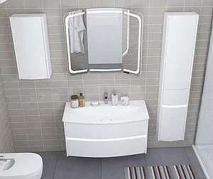 Шкаф-пенал подвесной Aquaton Астера 35 R белый 1A195403AS01R, 5