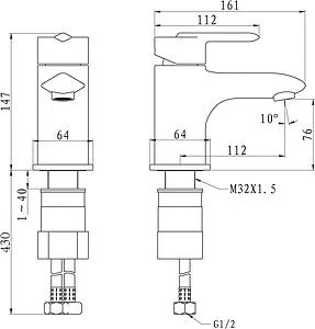 Смеситель для раковины BelBagno Crystal хром CRY-LVM-CRM Смеситель для раковины BelBagno Crystal хром CRY-LVM-CRM, 2