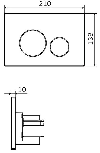 Клавиша смыва для унитаза Am.Pm Pro L I049001 белый глянцевый