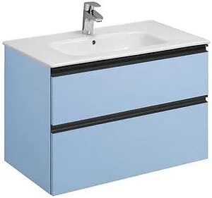 Тумба-умывальник подвесная Roca Domi 80 небесный синий ZRU9307871+ Тумба-умывальник подвесная Roca Domi 80 небесный синий ZRU9307871+, 1