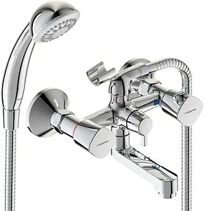 Смеситель для ванны Vidima Quadro хром BA344AA Смеситель для ванны Vidima Quadro хром BA344AA, 1