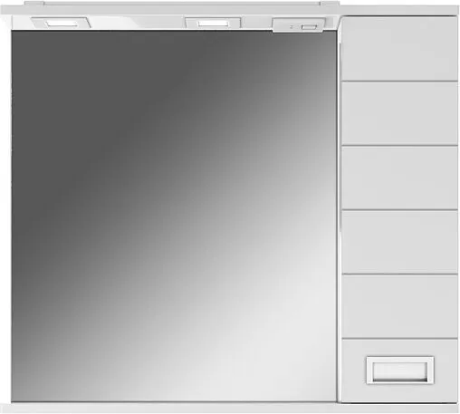Шкаф-зеркало Домино Cube 75 R белый DC5009HZ
