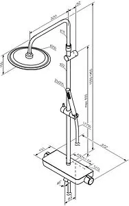 Душевая система с термостатом для ванны Damixa Scandinavian Pure хром 936760000 Душевая система с термостатом для ванны Damixa Scandinavian Pure хром 936760000, 2