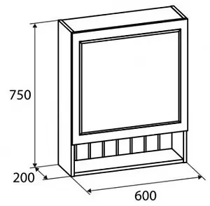Шкаф-зеркало Milardo Magellan белый MAG6000M99, 2