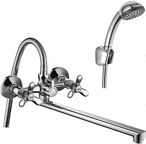 Смеситель для ванны с длинным изливом Rossinka хром Q02-80 Смеситель для ванны с длинным изливом Rossinka хром Q02-80, 1