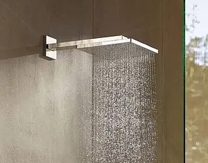 Лейка верхнего душа с настенным креплением Hansgrohe Raindance E 300 1jet шлифованный чёрный хром 26238340, 5