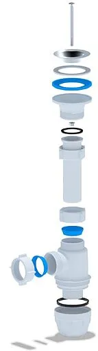 Сифон бутылочный для раковины Ани Пласт Юнг белый BM1000 Сифон бутылочный для раковины Ани Пласт Юнг белый BM1000