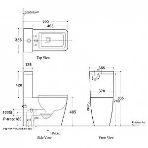 Чаша унитаза Aquanet Tavr-C1 Rimless белый TAVR-C1, 2